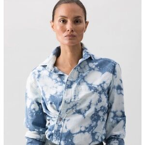 THE CROP SHIRT DENIM / CLOUD TIE DYE NWOT